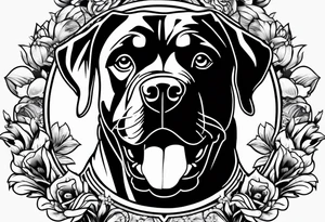 Cool Rottweiler tattoo idea