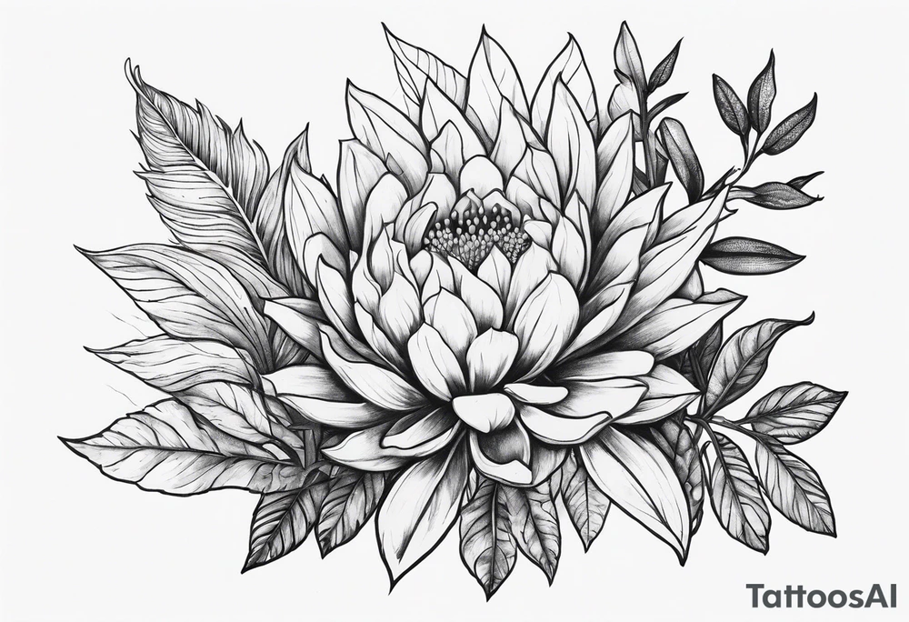 Plants that are not flowers tattoo idea