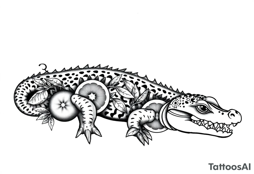 gator an oranges tattoo idea