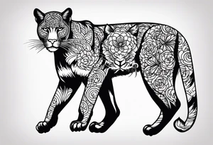 puma stalking tattoo idea