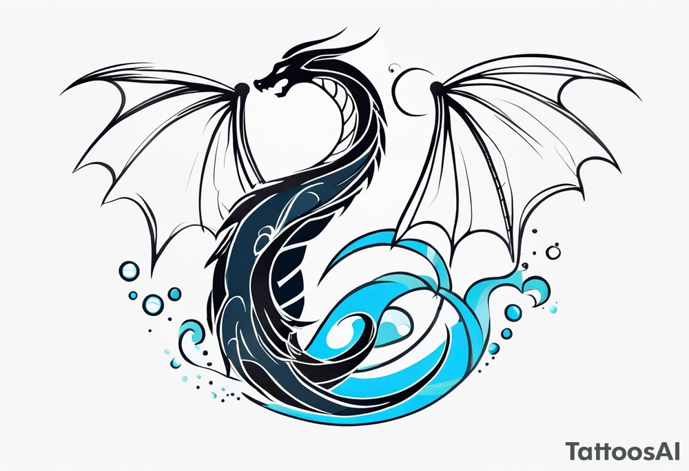 dragon, strength, pisces, water, phoenix, small, nuanced, positive tattoo idea dragon, strength, pisces, water, phoenix, small, nuanced, positive tattoo idea
