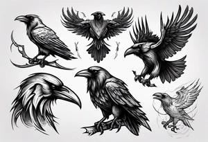 odin ravens tattoo idea