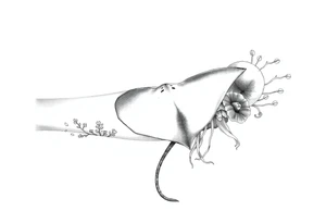 stingray, coral, jellyfish tattoo idea