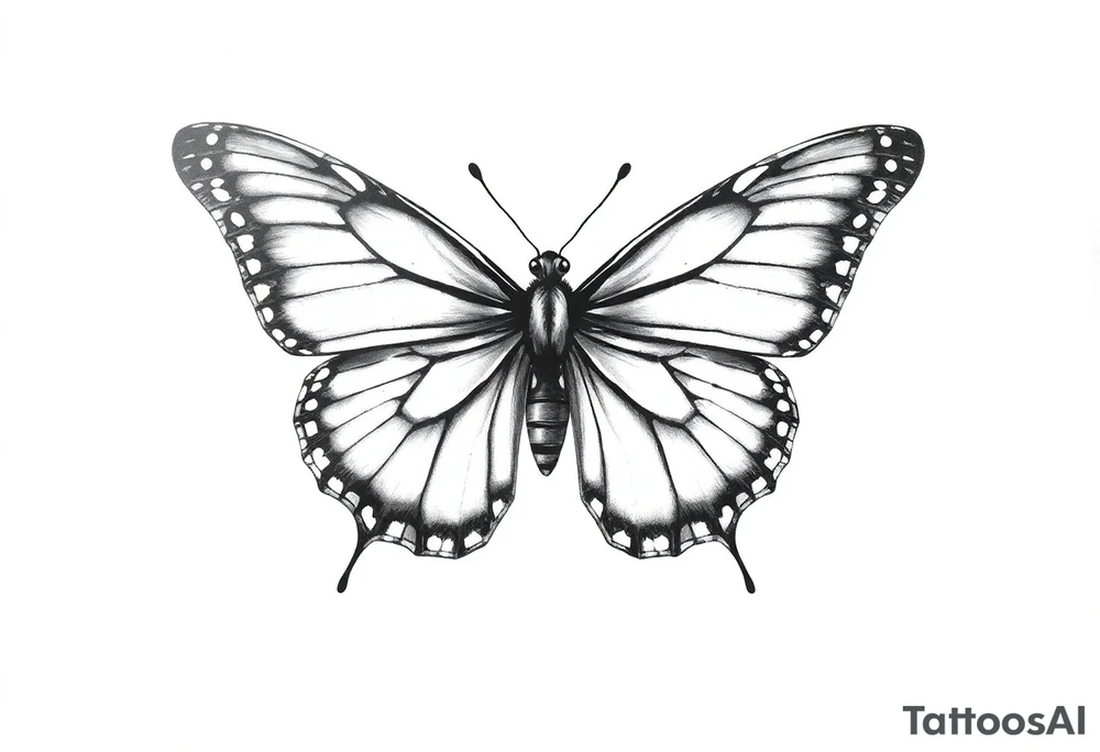 Borboleta e raio tattoo idea
