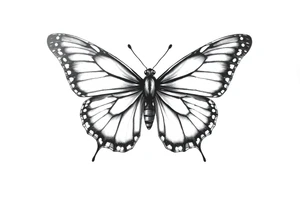 Borboleta e raio tattoo idea