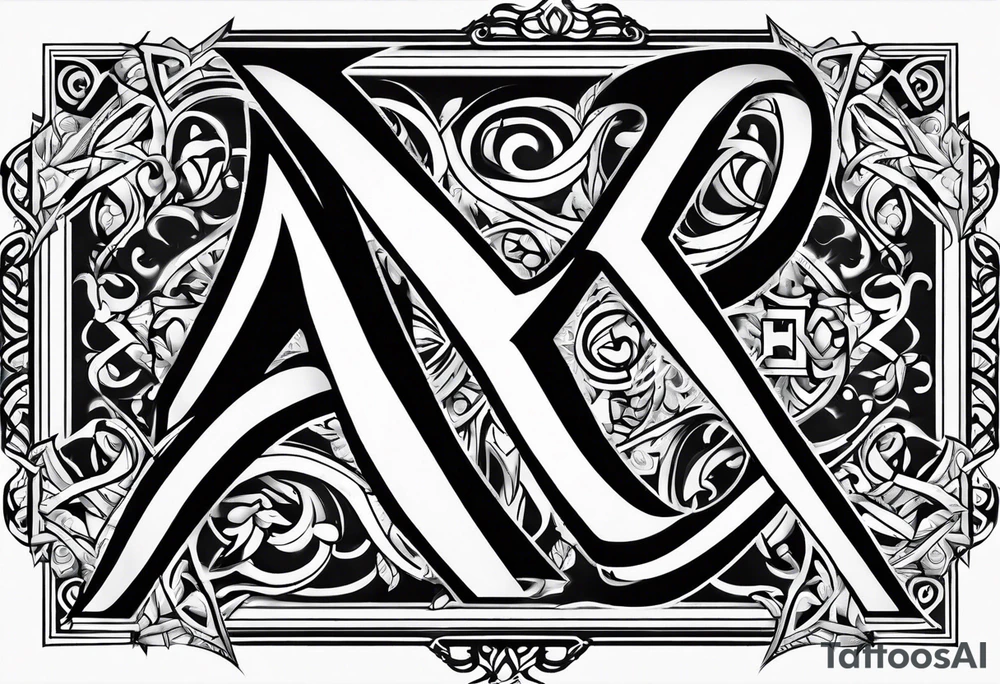 Letters Y and R tattoo idea