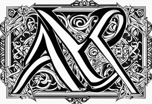 Letters Y and R tattoo idea