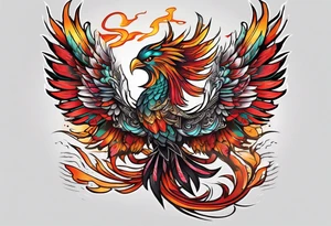 phoenix mask tattoo idea