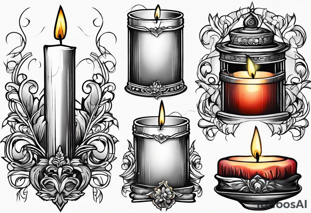 candle tattoo idea