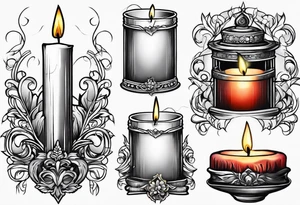 candle tattoo idea