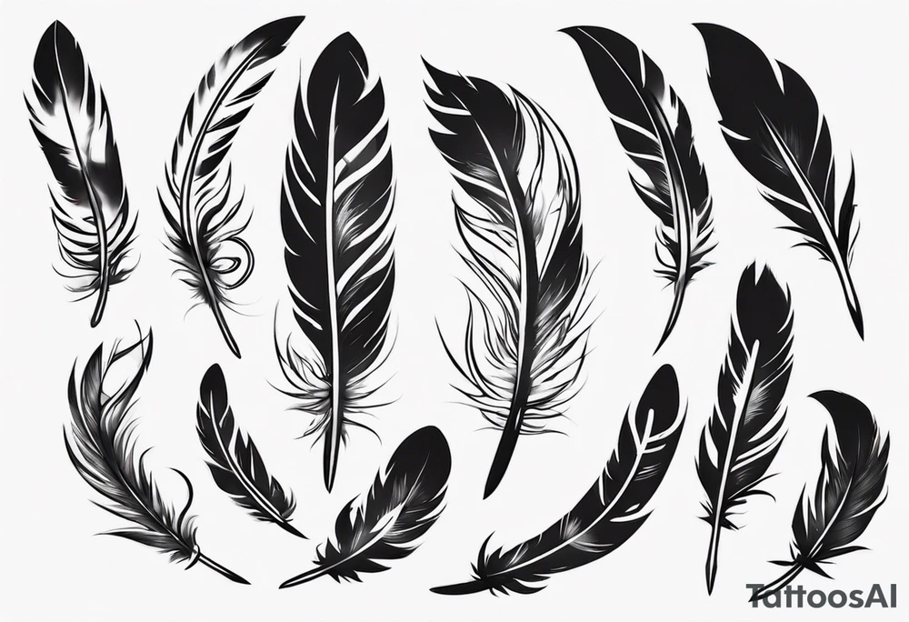 burning feather tattoo idea