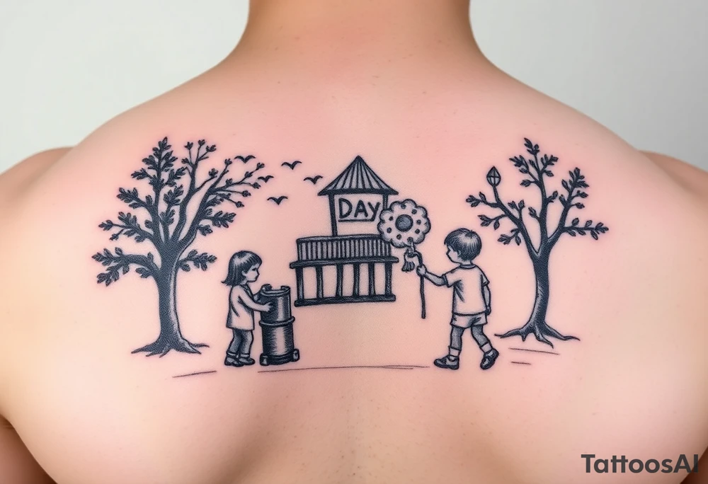 Park for kids to play tattoo idea