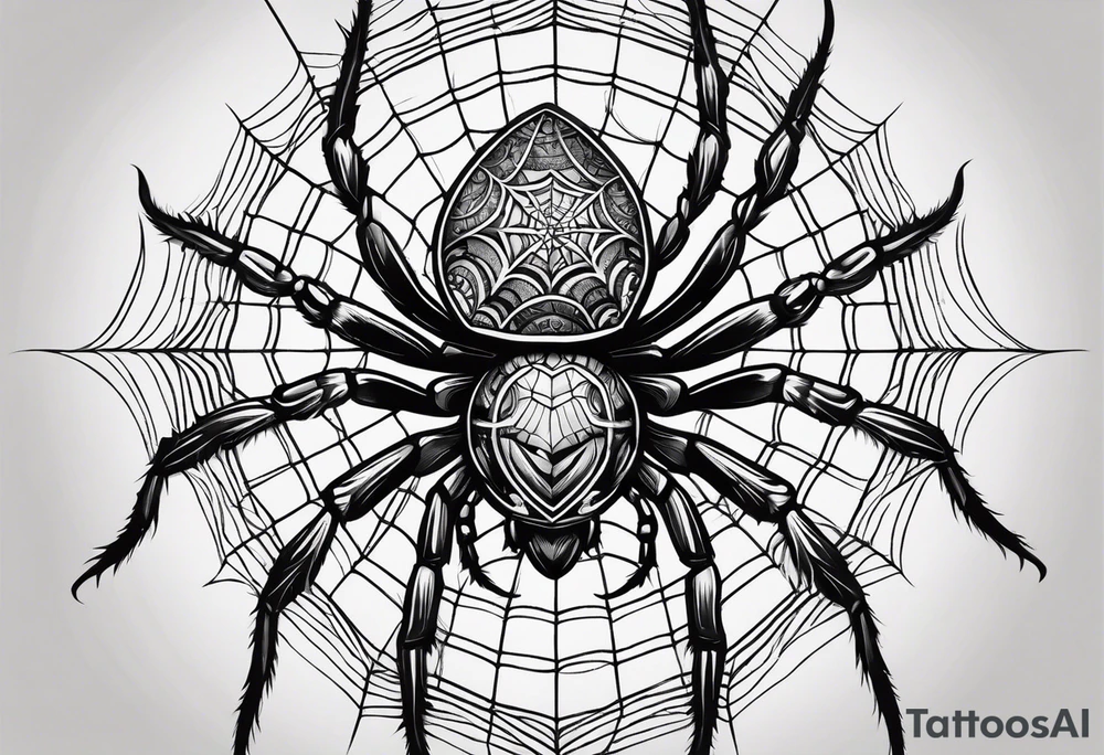 Spider, top view, eye for spider tattoo idea