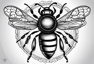 tattoo of mother bee tattoo idea