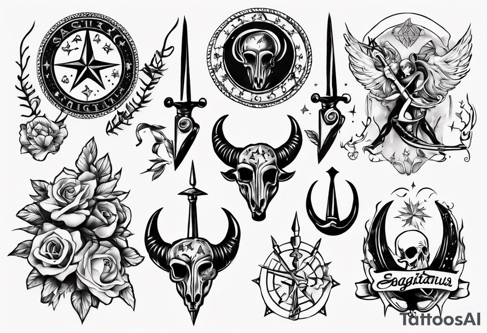 saggitarius sign tattoo idea