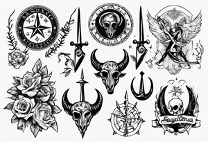 saggitarius sign tattoo idea