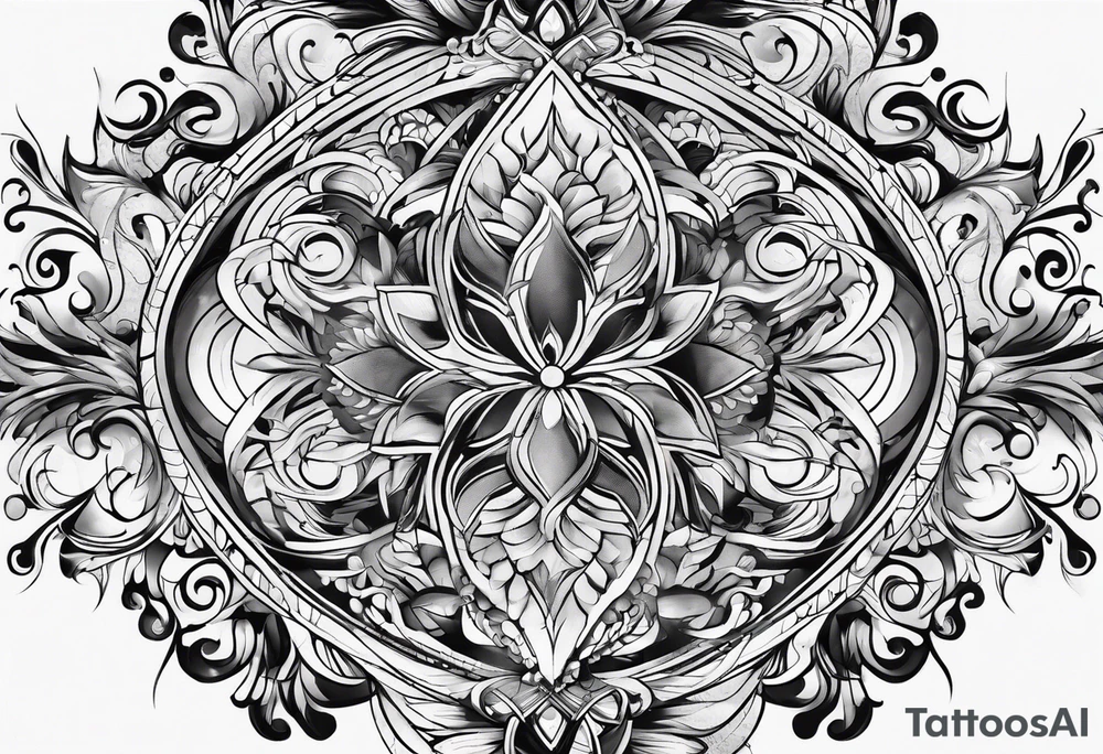 Swirling black ink, sleeve tattoo idea