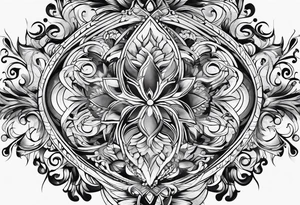 Swirling black ink, sleeve tattoo idea