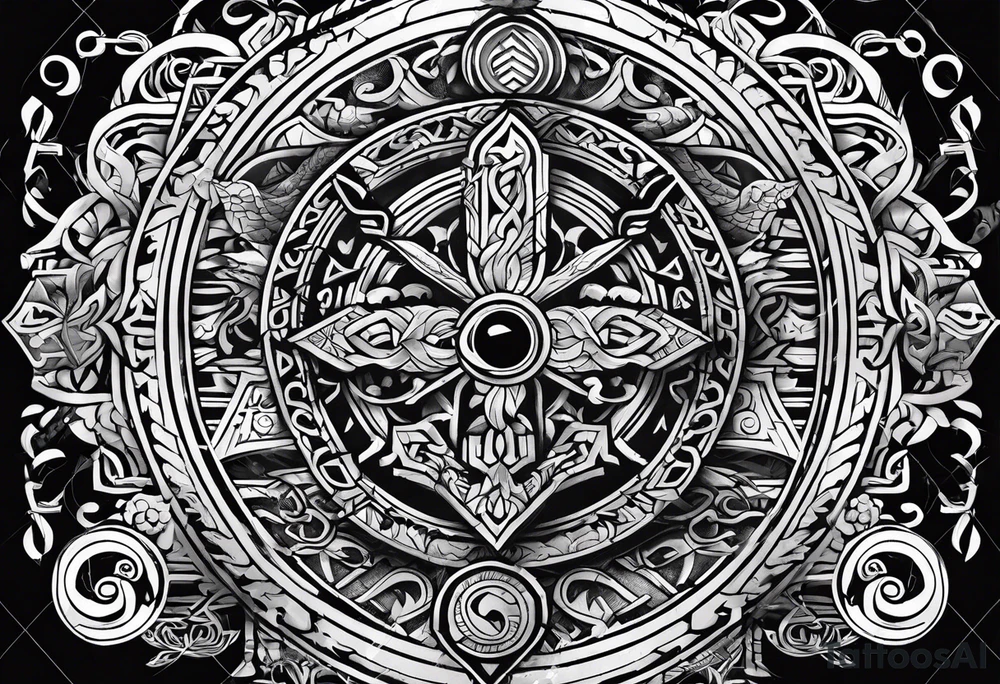 Viking symbols tattoo idea