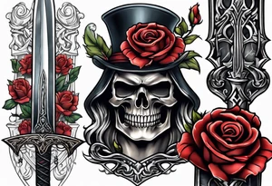 Sword grave yard tattoo idea
