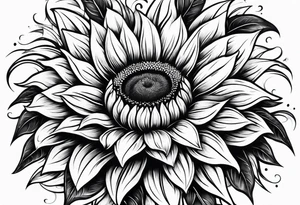 sunflower sleeve tattoo idea