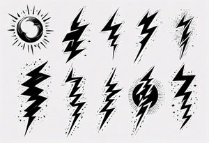 Multiple lightning strikes tattoo idea