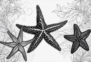 Two Starfish by olive branch tattoo idea