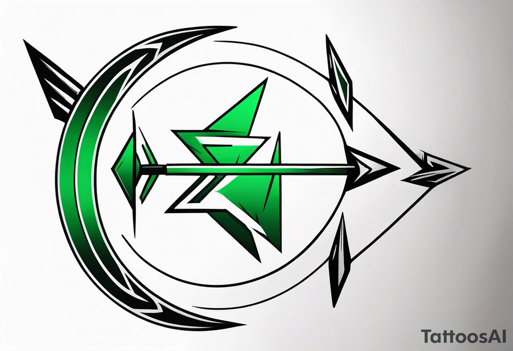 Green arrow logo tattoo idea