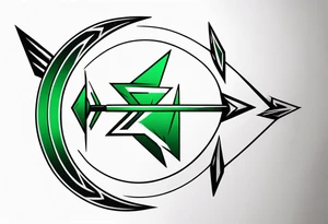 Green arrow logo tattoo idea