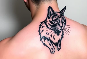 black cat tattoo idea