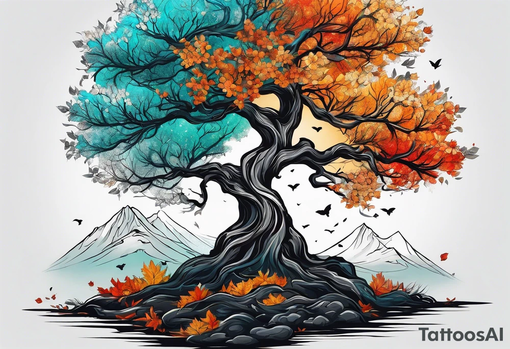 If you feel like you are losing everything, remember tress lose their leaves every year, yet they still stand tall and wait for better days to come. tattoo idea