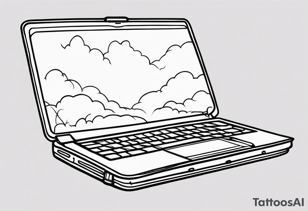 Suicidal laptop tattoo idea
