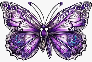 Purple butterflies tattoo idea