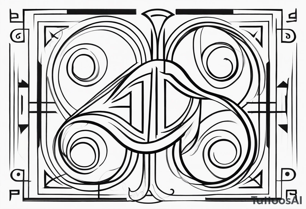 ⅓ with simple flourishes or design elements around the numbers tattoo idea ⅓ with simple flourishes or design elements around the numbers tattoo idea