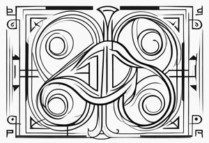 ⅓ with simple flourishes or design elements around the numbers tattoo idea