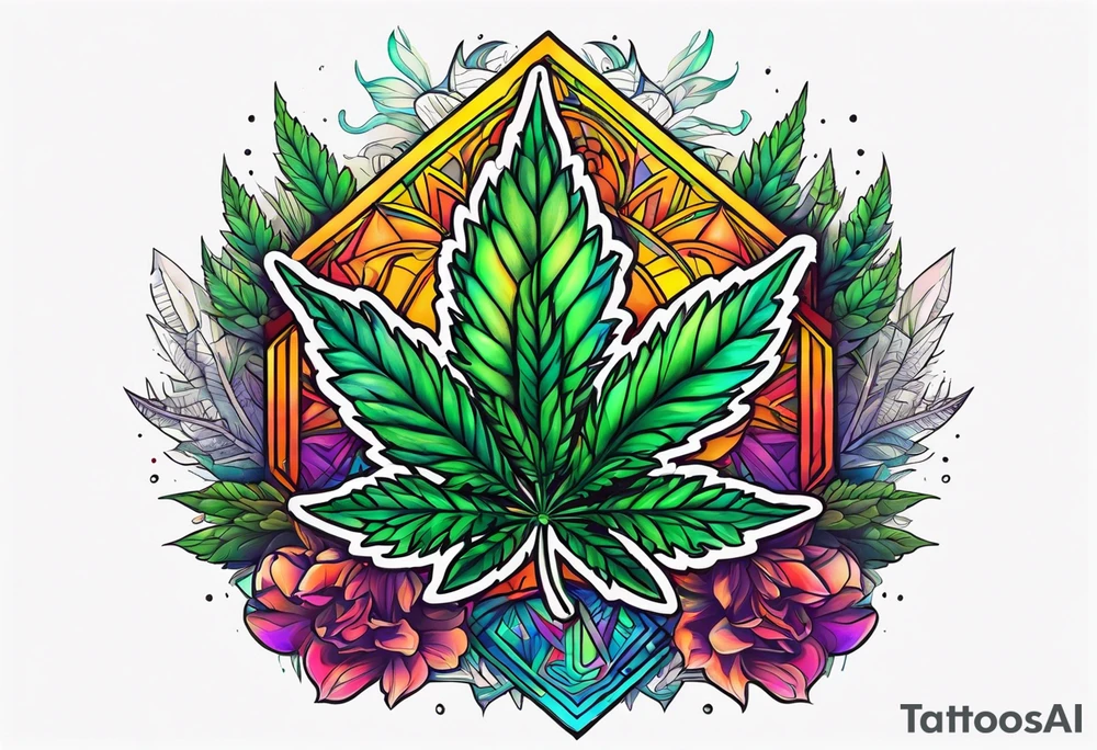 Marijuana and Psychedelic inspired tattoo tattoo idea