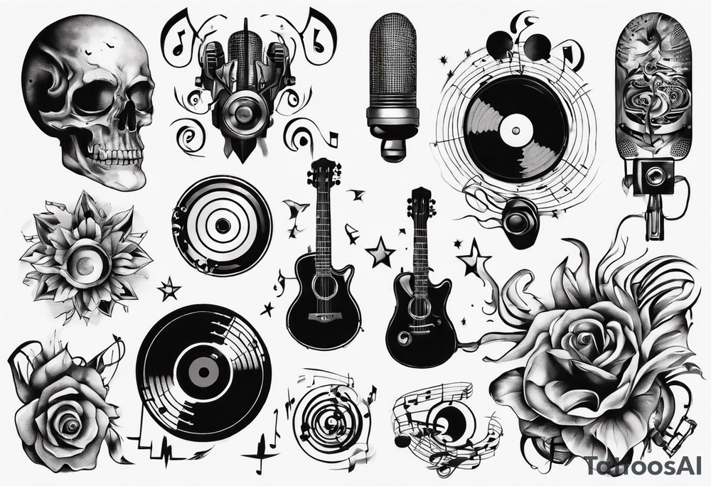 music sound tattoo idea
