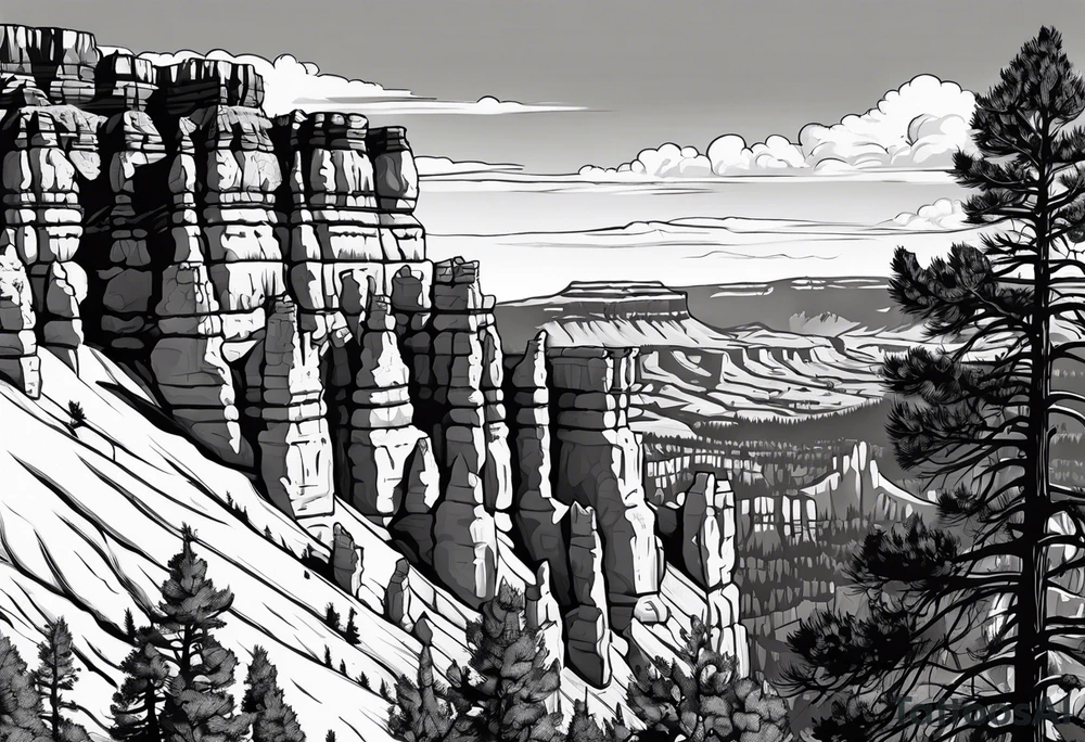 Bryce canyon national park, forearm tattoo idea