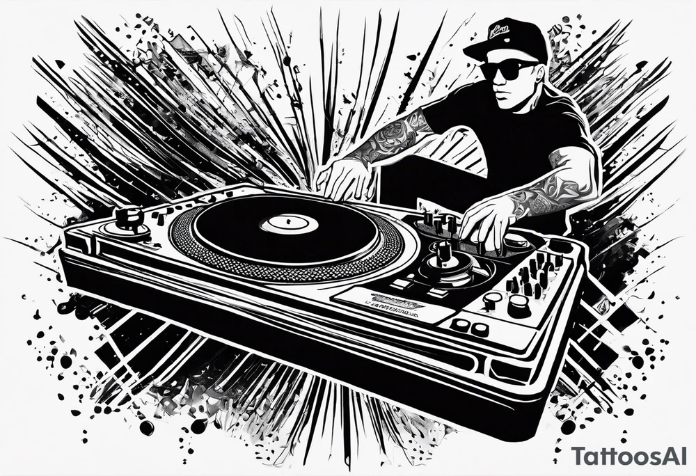 Cool front page newspaper tattoo about dj crushing the dance floor. Include best Raleigh NC DJ from Long Island. Unique hand tattoo design tattoo idea