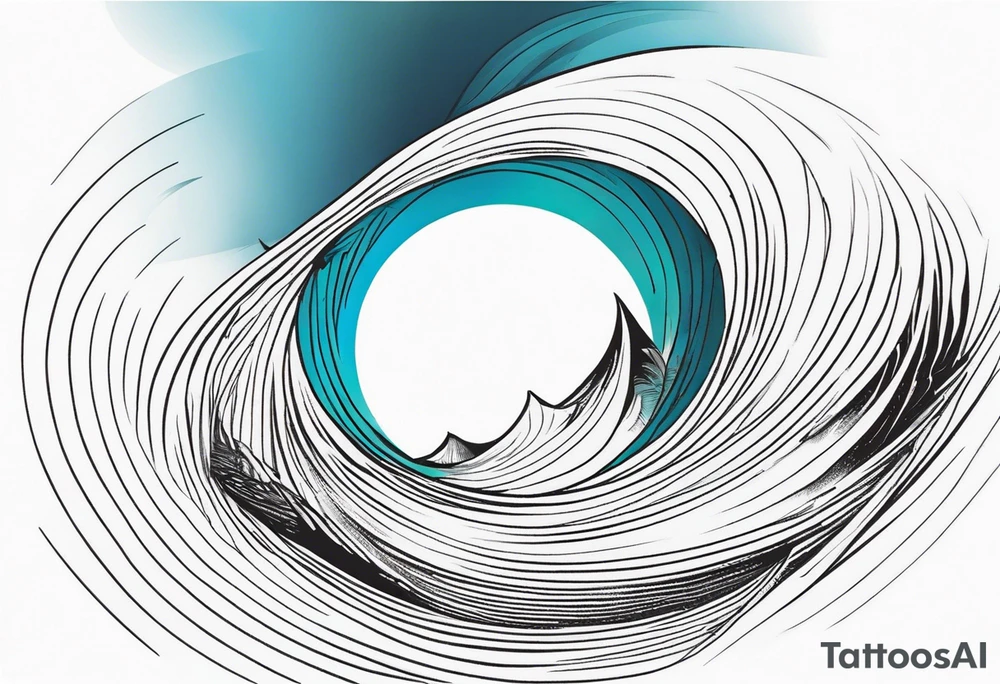 wave traversing a hole, diffraction phenomena, physics tattoo idea wave traversing a hole, diffraction phenomena, physics tattoo idea