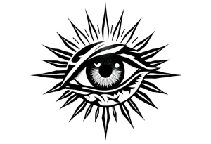 a beautiful eyeball with rays of sunlight hitting it tattoo idea