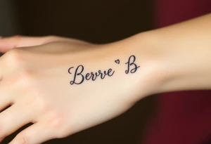 Cursive “B” tattoo idea