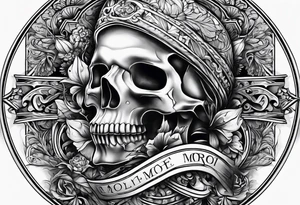 memento mori with angles tattoo idea