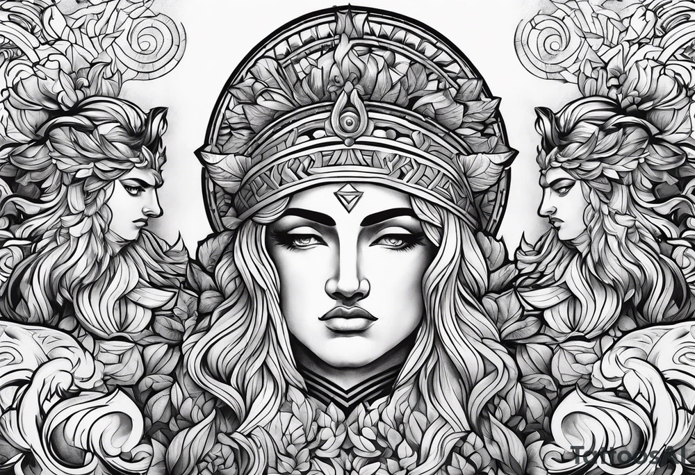 Greek Gods Arm sleeve tattoo idea