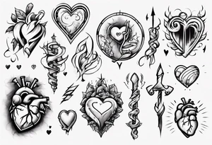 through thick and thin with a heart tattoo idea