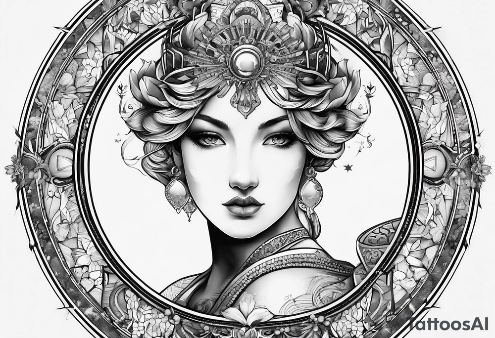 Segno zodiacale cancro con numero 69 tattoo idea