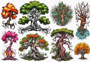 Flamboyant tree tattoo idea