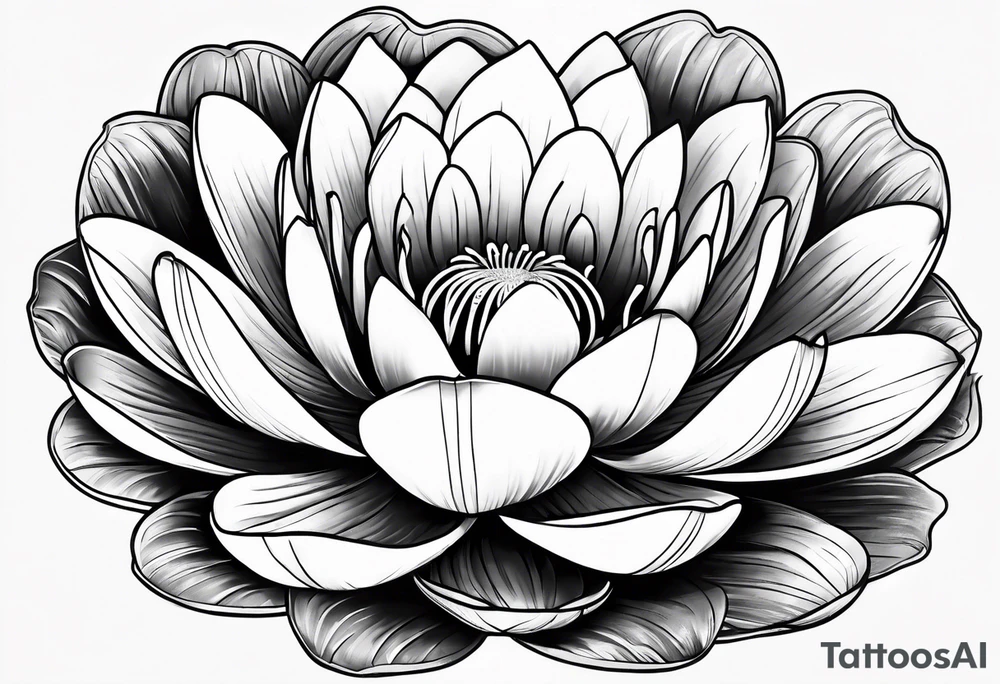 Violets, water lily tattoo idea