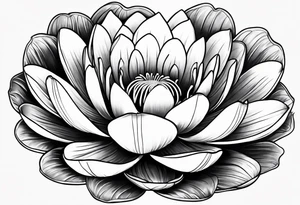 Violets, water lily tattoo idea