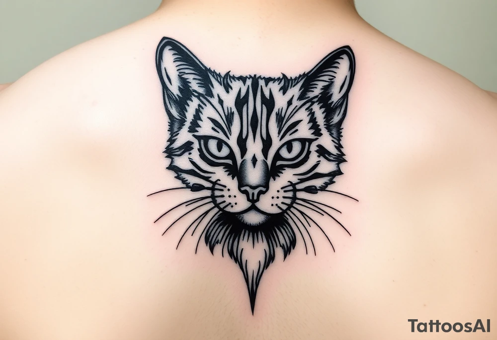 black cat tattoo idea
